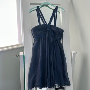 BCBG navy formal dress